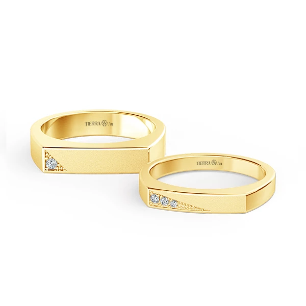 Modern Wedding Band Set NCC2034 1
